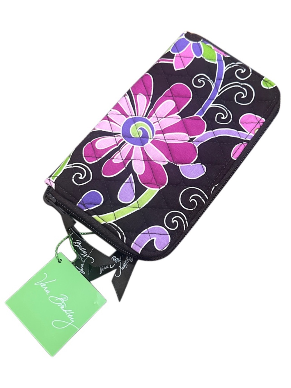 Vera Bradley Retired Limited Edition Pattern Purple Punch Zip Around Wallet